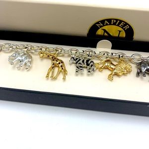 New in box Napier Charm Bracelet Animal Safari